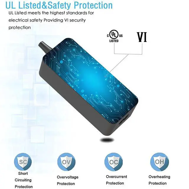 Alt view image 2 of 5 - AC Charger Replacement Fit for Acer Aspire E13 E 17 E17 E5-721 E5-722 E5-731 E5-771 E5-772 E5-773 ES1-311 E1-432G Laptop Power Supply Adapter Cord