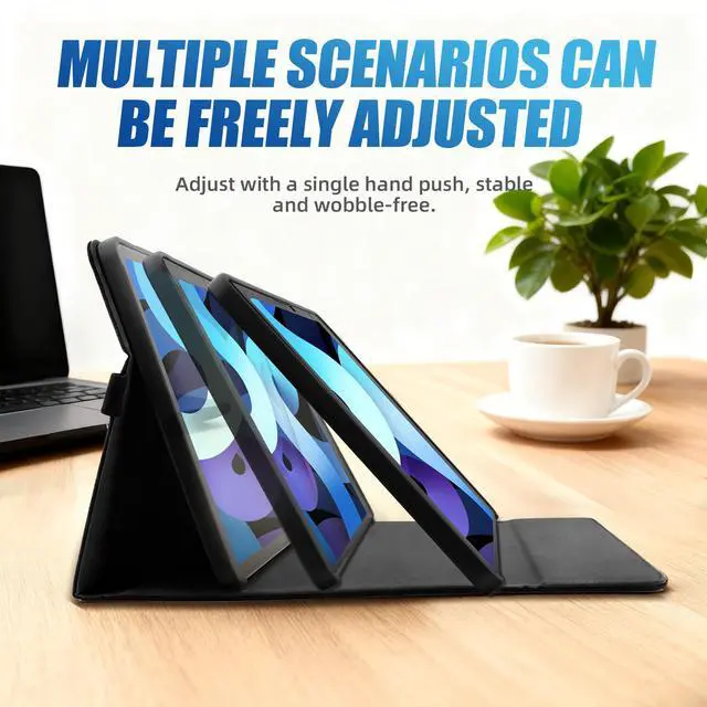 Alt view image 3 of 5 - Megoo Surface Pro 12 Case for Microsoft Surface Pro 12 (2025) 12", Multiple Angle Adjustment Folio Case Protective Cover with Stylus Pen Holder Compatible with Type Cover Keyboard (Black)