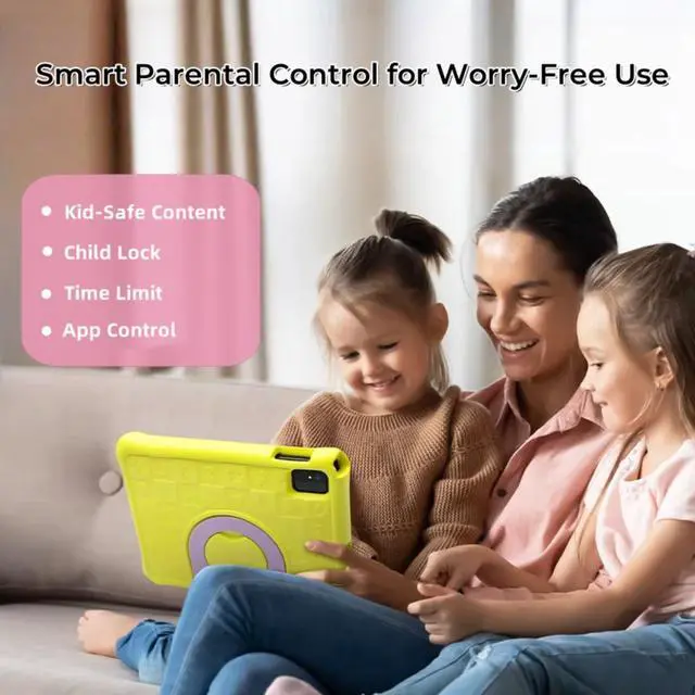 Alt view image 2 of 5 - paitanry Kids Tablet, Android 15 Tablet with Case - 8GB+64GB Storage (TF Expand 1TB), Octa-Core CPU, WiFi6, Dual Camera, Android Tablets for Kids Ideal for Toddler with Parental Control