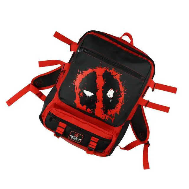 Alt view image 5 of 5 - Marvel Deadpool Backpack Maximum Effort Built-Up Utility Laptop Tech Sleeve Book Bag