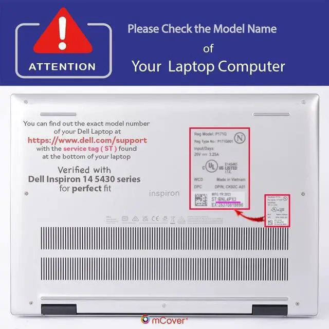 Alt view image 3 of 5 - mCover Case ONLY Compatible with 20232024 14" Dell Inspiron 5430/5435 Clamshell Traditional Windows Notebook PC (NOT Fitting Any Other Dell Models) - Green