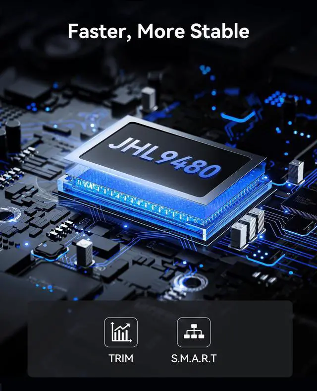 Alt view image 4 of 5 - ORICO 80Gbps M.2 NVMe SSD Enclosure, Compatible with Thunderbolt 5/4/3/USB4 Interface, Fanless Silent Cooling, Supports M-Key 2280 NVMe SSDs for High-Speed Data Transfer on Mac/PC(Without SSD)-X50 Pro