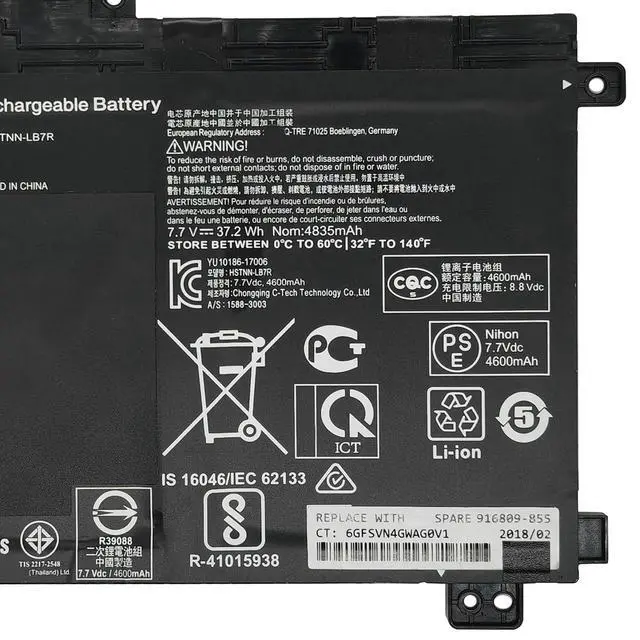 Alt view image 3 of 5 - FCZFCZ KN02XL Battery 37.2Wh Replacement for HP Pavilion x360 Convertible 11-AD010CA 11M-AD000 11M-AD113DX 11-adxxxTU 11-ad005TU Series HSTNN-LB7R HSTNN-UB7F 916365-421 916365-541 916809-855 7.7V