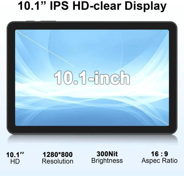 Alt view image 4 of 5 - EHFiDC Tablet with Keyboard |12GBRAM+64 Storage(Expand to 2TB), 6000mAh Battery | Widevine L1, 10.1 in Tablet with 5G/2.4G WiFi | BT5.0 | GMS Certified | Mous | Case | Stylus | Keyboard (Black)