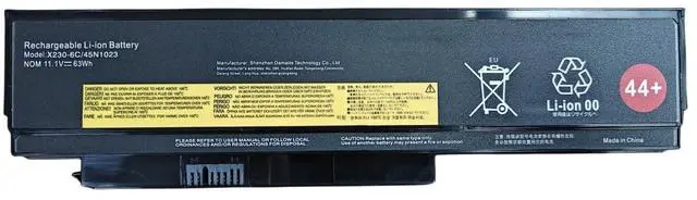 Main image of YEAfEAti X230-6C/45N1023 X230 Laptop Battery for Lenovo Thinkpad X220I X220 X230I 0A36307 42T4940 0A36281 45N1023 45N1022 11.1V 5600mAh