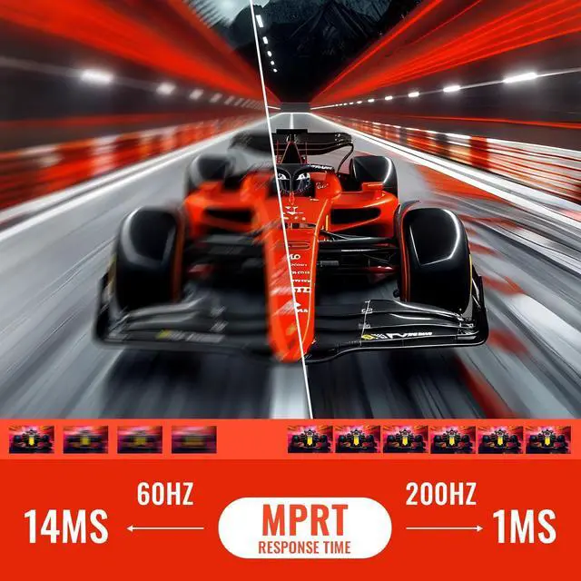 Alt view image 4 of 5 - SANSUI Gaming Monitor, 24 Inch 200Hz 180Hz, FHD 1080P 1ms 110% sRGB Computer Monitor, HDMI DP Ports VESA Support for Game Office (HDMI Cable Included ES-G24F4H)