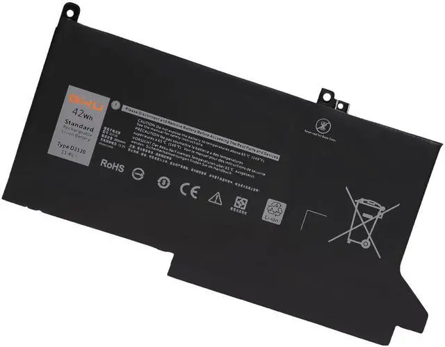 Alt view image 2 of 5 - GHU DJ1J0 42Wh 11.4V Battery Compatible with Dell Latitude 12 7280 7290 E7280 E7290 13 7380 7390 E7380 E7490