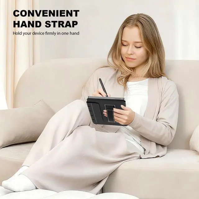 Alt view image 2 of 5 - MoKo Case for Remarkable Paper Pro Move 2025 7.3", Lightweight Ultra-Thin Magnetic Case with Wide Pen Protective Clasp, Hand Strap, Auto Sleep/Wake for Remarkable Move, Black