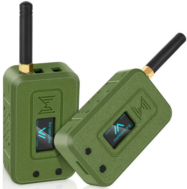 Main image of 2 Set ESP32 LoRa V4 Development Board + 3000mAh Battery + Green Case, Upgraded ESP32-S3 SX1262 LoRa WiFi Bluetooth 2MB PSRAM 16MB Flash 915MHz Antennas OLED Support GPS & Solar for Arduino Meshtastic