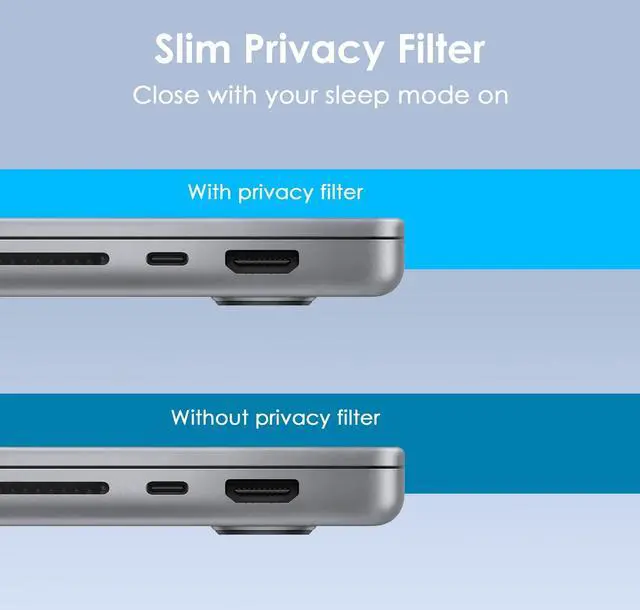 Alt view image 5 of 5 - Yamaya Laptop Privacy Screen Magnetic MacBook Pro 14 inch 2021~2023 (M1 Pro/M1 Max/M2 Pro / M2 Max A2779/A2442),Magnetic Removable Computer Screen Privacy Shield for Mac 14Inch