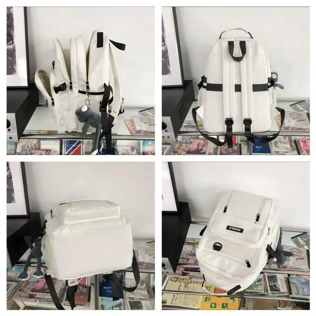 Alt view image 4 of 5 - MININAI Cute Backpack for Women Teen Girls Boys Kids School Book Bag Large Preppy Laptop Backpack Aesthetic College Daypack