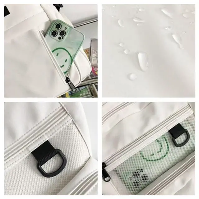 Alt view image 5 of 5 - MININAI Cute Backpack for Women Teen Girls Boys Kids School Book Bag Large Preppy Laptop Backpack Aesthetic College Daypack