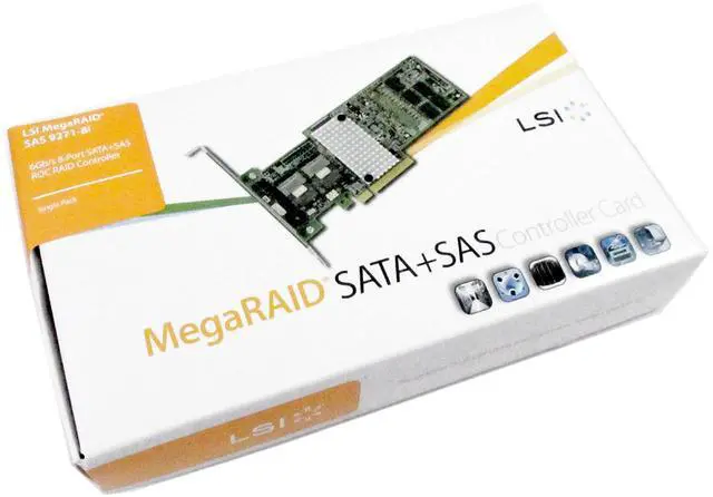 Alt view image 2 of 5 - LSI Logic LSI00330 MegaRAID SAS 9271-8i 8Port 6Gb/s PCI Express 3.0 1GB DDR3 Single Controller Card