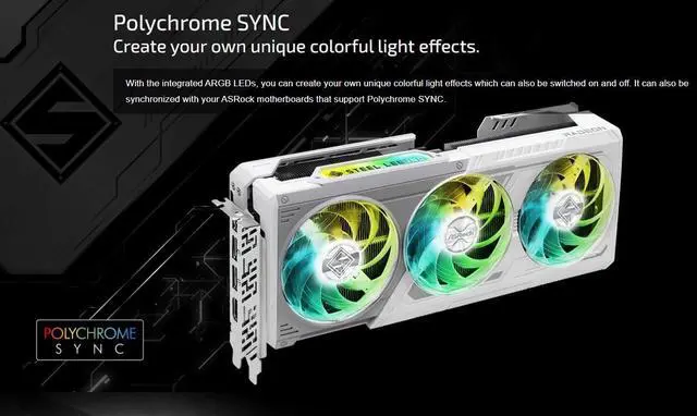 Alt view image 4 of 5 - ASRock AMD Radeon RX 9070 Steel Legend 16GB OC GPU 2700 MHz 20 Gbps GDDR6 256Bit (3rd Gen RT 2nd Gen AI Accelerators) PCIe5.0 2x8-pin Triple Fan Graphics Card 700W Air Deflecting HDMI DisplayPort