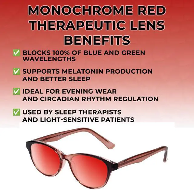 Alt view image 3 of 5 - Medspex Corinne McCormack Polly Color Therapy Reading Glasses +2.50 Pink Black Fade/Amber Brown Womens Fluorescent Light Sensitivity Chromotherapy Chakra Healing