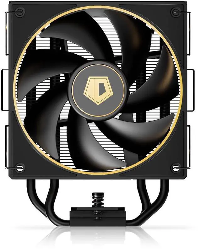Alt view image 2 of 5 - ID-COOLING FROZN A410 GDL Limited Edition CPU Cooler, 2x120mm FDB Fans in Push-Pull Configuration, 100% RAM Clearance, Black Air Cooler with Golden Lines Decorated, Support Intel and AMD Sockets