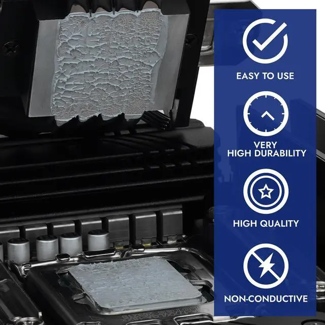 Alt view image 2 of 5 - Polartherm X-10 Thermal Paste for CPU & GPU, 40 Grams, with Application aid, high Thermal Conductivity, Long Durability, Safe Application, Non-Conductive