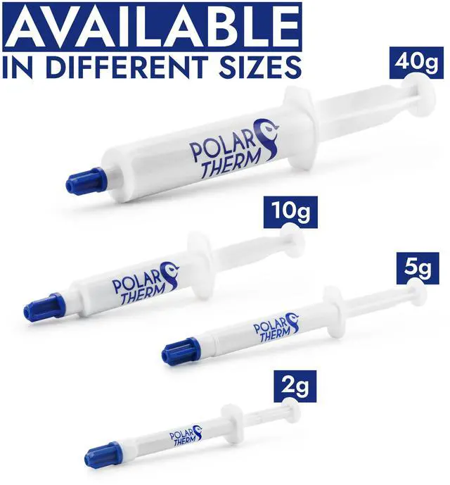 Alt view image 5 of 5 - Polartherm X-10 Thermal Paste for CPU & GPU, 40 Grams, with Application aid, high Thermal Conductivity, Long Durability, Safe Application, Non-Conductive