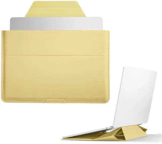 Main image of MOFT Laptop Carry Sleeve, 2-in-1 Laptop Bag & Stand for 14" MacBook Air/Pro & Dell/HP/Lenovo/Asus, Stylish Slim Computer Sleeve Bag with Expandable Storage for Computer Accessories, Panna Cotta