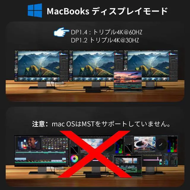 Alt view image 4 of 5 - WAVLINK Laptop Docking Station 3 Monitors, 13 in 1 USB Hub with 10Gbps M.2 PCIe/SATA SSD Enclosure