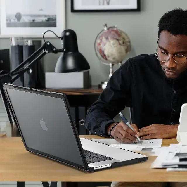 Alt view image 3 of 5 - Teryeefi [Durable] & [Heavy Duty] Shockproof Case with Keyboard Cover for MacBook Pro 14 inch 2025 2024 2023 2021 M4 M3 M2 M1 Chip A3112 A3185 A3401 A2918 A2992 A2779 A2442, Black