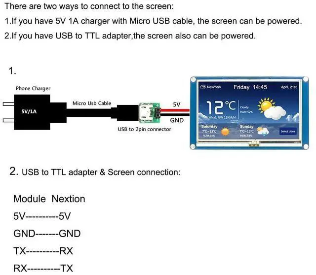 Alt view image 4 of 5 - Ferwooh Nextion Basic Display 2.4'' NX2432T024 2.4inch TFT Resistive Touch Screen Panel 320X240 UART HMI Intelligent LCD Display Module