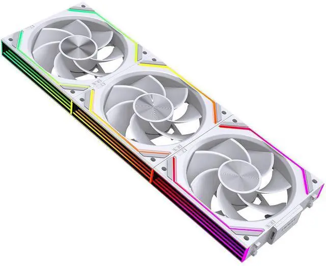 Main image of Jungle Leopard Interstellar V2 RS 120mm PC Reverse Blade Case Fan Infinity Mirror Module Daisy-Chain ARGB Fan Triple Pack Suitable Computer Cooling Fans 360mm AIO Cooler(White-3Pack)