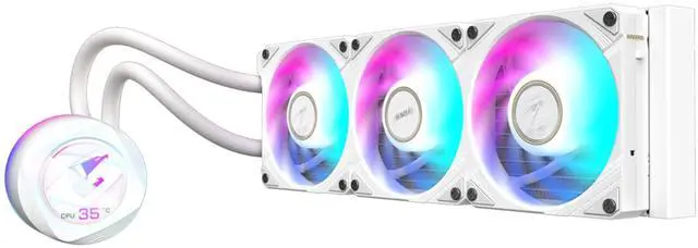 Main image of AORUS WATERFORCE X II 360 ICE Liquid CPU Cooler, 360mm Radiator with 3X 120mm Low Noise ARGB Fans, Compatible with Intel LGA1851, LGA1700, and AMD AM5 (GP-AORUS WATERFORCE X II 360 ICE)