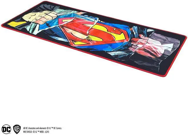 Alt view image 5 of 5 - SUBSONIC - XXL Superman Mouse Pad 90 x 40 cm - Desk Pad with Non-Slip Base, Gaming Mouse Pad - Officially Licensed by DC Comics