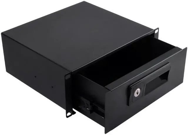 Main image of GeeekPi 10inch 2U Rack Mount Lockable Drawer, 7.87inch Depth Server Cabinet Case 10 Inch Rack Mount for DeskPi RackMate T1/T0 Server Cabinet