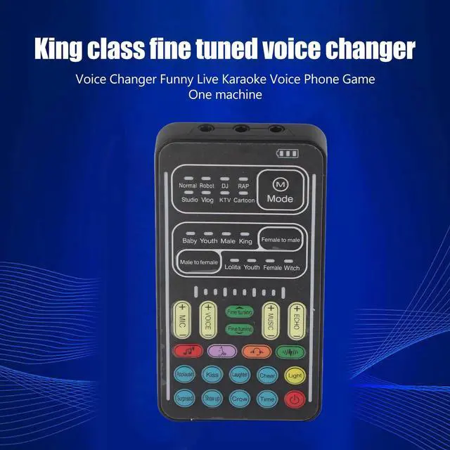 Alt view image 3 of 5 - Espusta Voice Changer Device, Universal Live Broadcast Voice Disguiser Set Portable Recording Mini Sound Card, 8 Different Sounds Sound Effects for Game Anchor Recording Computer