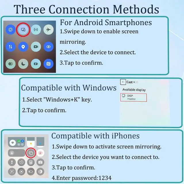 Alt view image 3 of 5 - KVKID Portable Monitor, 15.6'' FHD 1080P USB-C HDMI Ultra-Slim Portable Screen Laptop Screen Extender, Portable Computer Monitor with Kickstand, Travel Monitor for Laptop PC Phone for Home, Outdoors