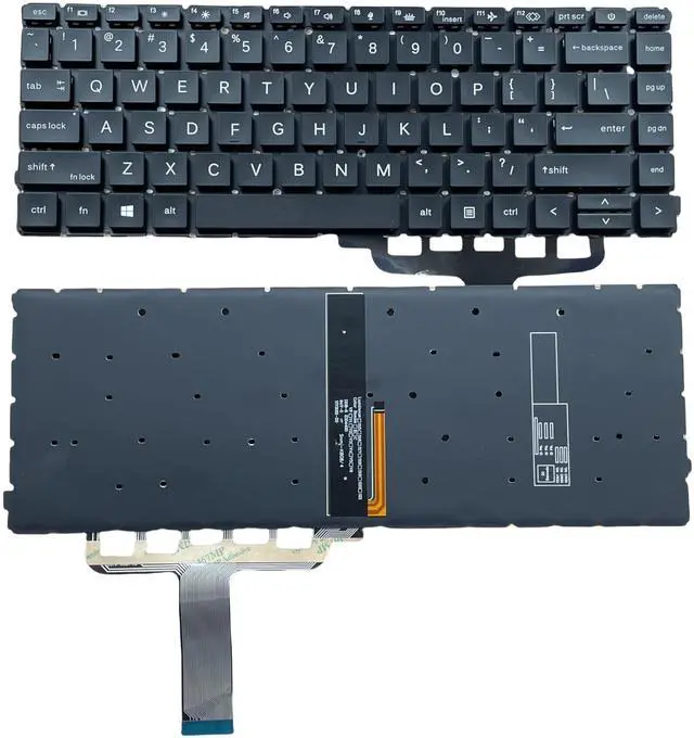 Main image of YIJIATech Replacement Keyboard with Screwdriver US Layout for HP ProBook 440 G8 G9 445 G8 G9 640 G8 G9 645 G8 G9 Black Frameless Laptop Keyboard (Backlit)