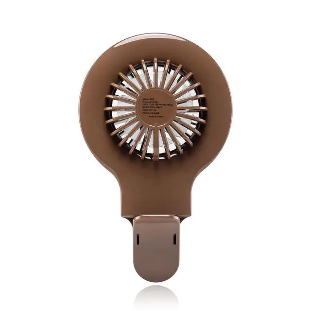 Alt view image 5 of 5 - Fangirl by Remi: 2-in-1 Clip on Phone Fan and Selfie Ring Light (Brown)