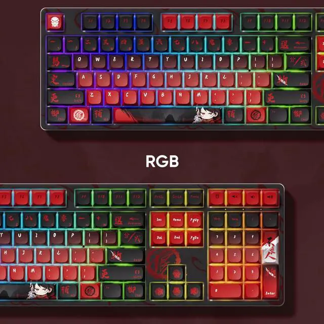 Alt view image 4 of 5 - Akko Wireless Gaming Keyboard The Degenerate 5108B Plus Hot-Swappable Tri-Mode Mechanical Keyboard RGB Backlight, Piano Pre Lubed Switch