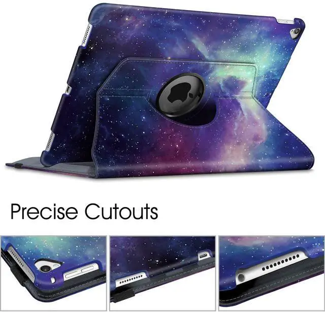 Alt view image 5 of 5 - Fintie Rotating Case - 2017/2015 iPad Pro 12.9 inch (Old Model) 1st & 2nd Gen Case, 360 Degree Swiveling Stand Protective Back Cover, Supports Auto Wake/Sleep, Galaxy