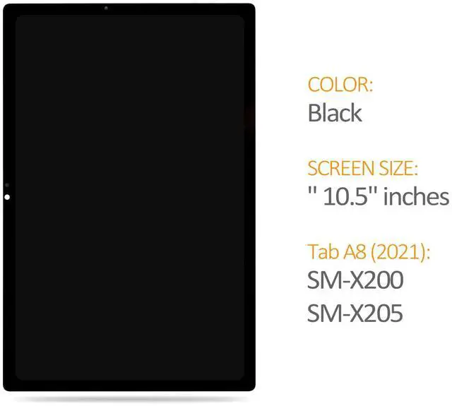Alt view image 5 of 5 - A-MIND for Samsung Galaxy Tab A8 10.5" 2021 Screen Replacement SM-X200 SM-X205 LCD Display and Touch Screen Digitizer Assembly with Tool Kit
