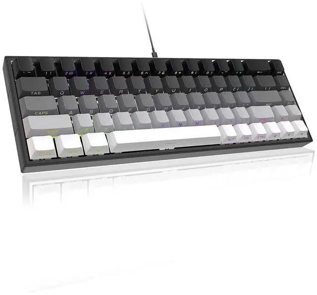 Main image of ZIPFORCE 68-Key Mechanical Keyboard, Blue Liner Switches, Type-C Wired Connection, Multi-Color Mixed Backlight, PBT Keycaps, 100 Million Keystroke Lifespan, Hot Swappable Compact Gaming Keyboard