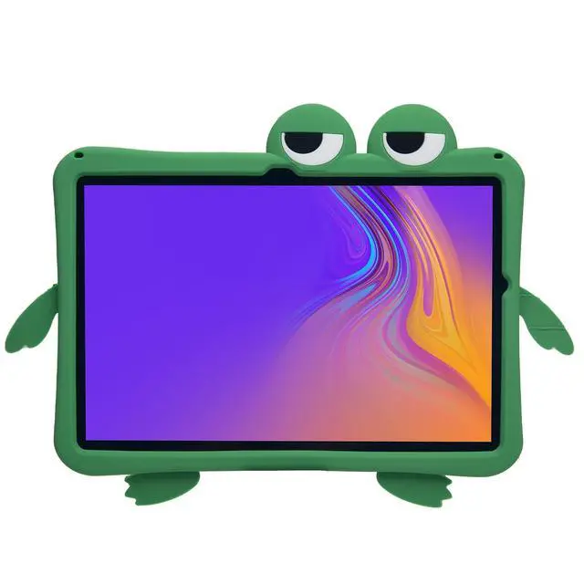 Alt view image 3 of 4 - Cartoon Case for Samsung Galaxy Tab A7 10.4"MONEHOYSY Cute Soft Silicone Kickstand [Drop Proof,Shock Proof,Anti Slip] Back Stand Cover Case for Kids Children Teens Girls Boys (Dinosaur)
