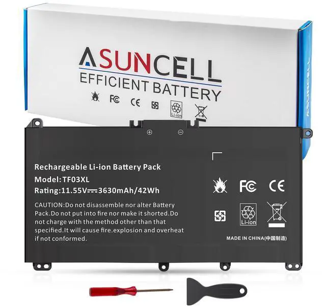 Main image of ASUNCELL 42Wh TF03XL 920070-855 920046-421 Battery for HP Pavilion X360 15-CC 15-CD 15-cc154cl 15-cc060wm 15-cc152od 15-cc055od 15-cd040wm 17-AR007CA 17-AR050WM 920070-855, 11.55V