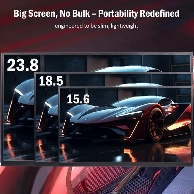 Alt view image 4 of 5 - Maovz 23.8 Inch Large Portable Monitor for Laptop,1080P FHD 120Hz 125% sRGB