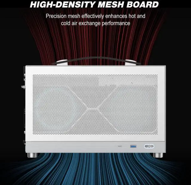 Alt view image 4 of 5 - S300 - Gaming Case - Front I/O USB 3.0 Type - C Port - SFX Power Supply 100-130mm -Cable Management System - luminum Mini-ITX Motherboard Small Portable for PC (PCIe 3.0 16X Riser Cable)