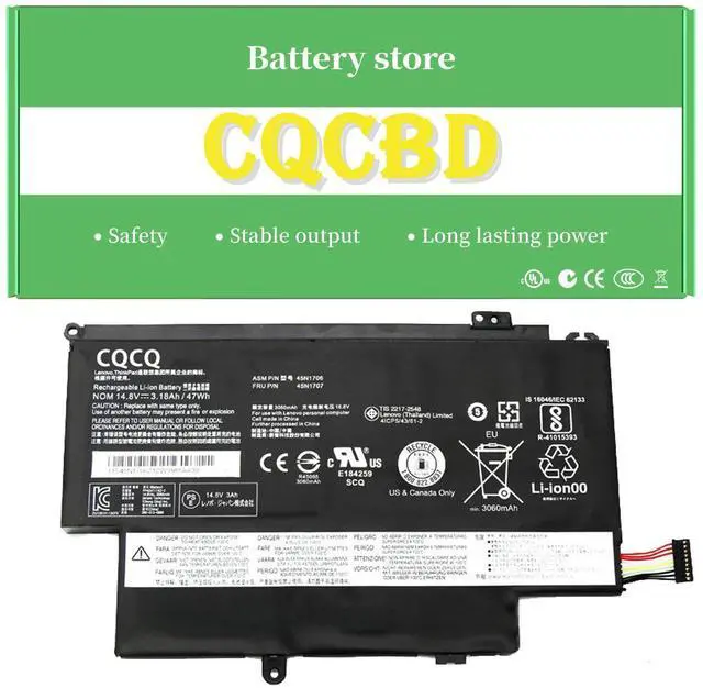 Main image of CQCQ Compatible 45N1704 45N1705 45N1706 45N1707 Battery for Lenovo ThinkPad 12.5" S1 Yoga Series (14.8V 47Wh)
