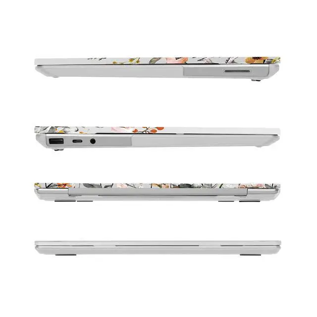 Alt view image 5 of 5 - MOSISO Case Only Compatible with Microsoft Surface Laptop Go 3/2/1 12.4 inch 2023 2022 2020 Release (models: 2013 & 1943), Plastic Garden Flowers Hard Shell&Keyboard Cover&Screen Protector,Transparent