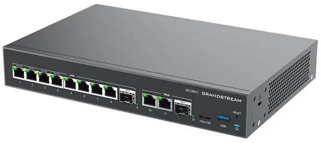 Alt view image 2 of 5 - Grandstream Built-in IPPBX (10 Users, 4 Concurrent Calls) + Enterprise-Grade Firewall + VPN Router + 2 x 2.5 Gb, 10 x GigE Network Switch GS-GCC6011