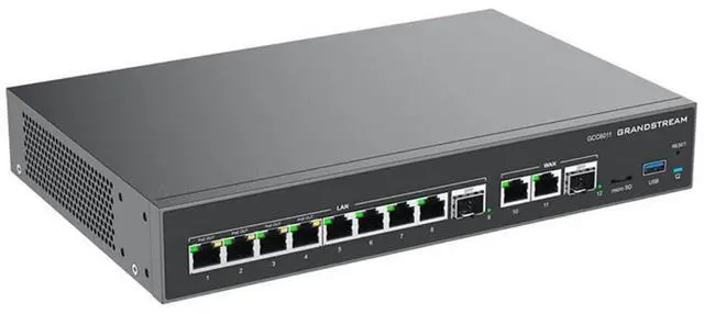 Alt view image 3 of 5 - Grandstream Built-in IPPBX (10 Users, 4 Concurrent Calls) + Enterprise-Grade Firewall + VPN Router + 2 x 2.5 Gb, 10 x GigE Network Switch GS-GCC6011