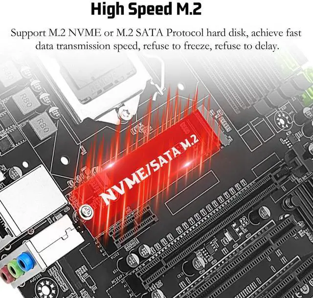 Alt view image 5 of 5 - SHANGZHAOYUAN B85M PRO LGA 1150 Motherboard for Intel 4th Gen Core i7 i5 i3/Pentium/Celeron Series Processors (Micro-ATX, DDR3, PCIe 3.0, NVME M.2, SATA 3.0, VGA/DVI/HDMI-Compatible, Gigabit LAN)