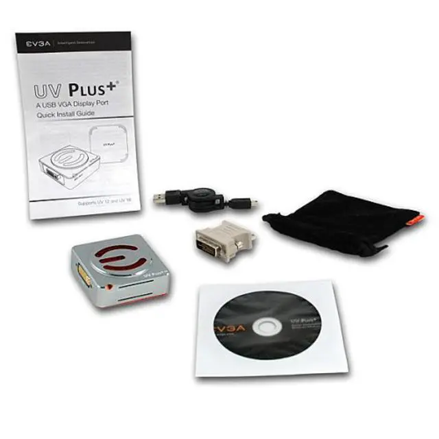 Alt view image 3 of 3 - EVGA 100-U2-UV12-A1 UV Plus USB VGA Adapter for Multiple Displays Supporting Up to 1400x1050 Resolution (White)