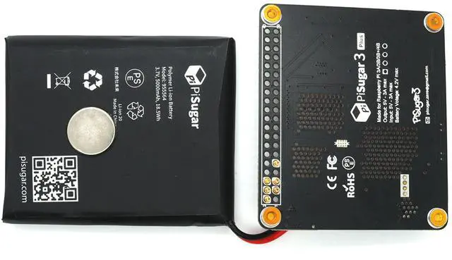 Alt view image 3 of 5 - PiSugar 3 Plus Portable Pwnagotchi Power Management for Raspberry Pi 3B/3B+/4B Model (Not Include Raspberry Pi)