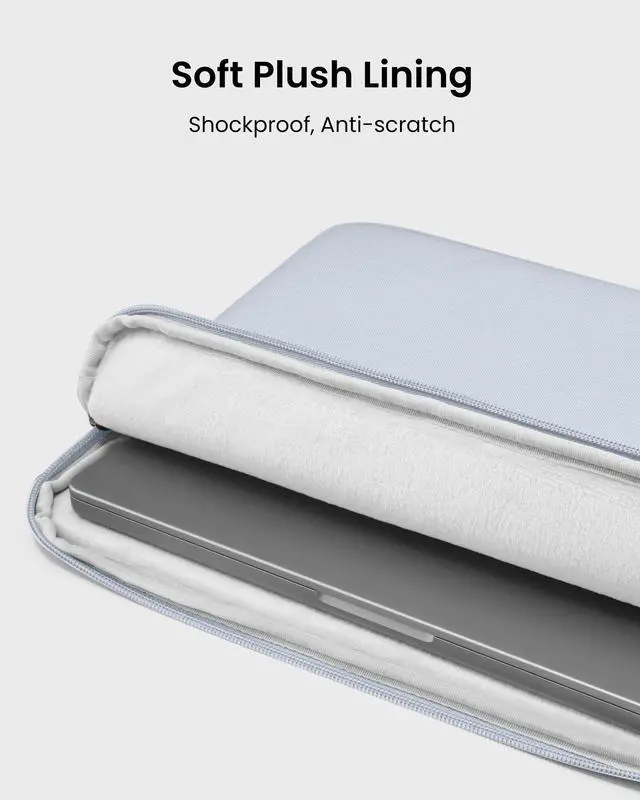 Alt view image 4 of 5 - tomtoc Slim Laptop Sleeve Case for 13-inch New MacBook Air M4/A3420 M3/A3113 M2/A2681, M1/A2337 2025-2018, MacBook Pro M2/M1, Water-Resistant Protective Carrying Case with Accessories Pocket